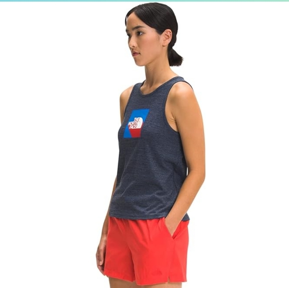 NWT The North Face Americana Tri-Blend Tank Top Size Small Aviator Navy Heather - Picture 1 of 6
